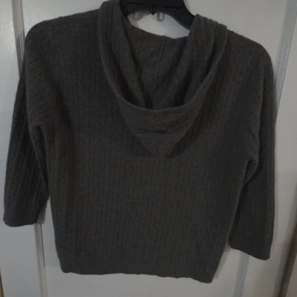 Lauren Ralph Lauren Women's Cashmere Blend Cardigan With Hood - Picture 2 of 3